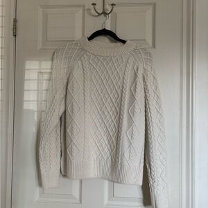 H&M Women's Cable Knit Sweater - White